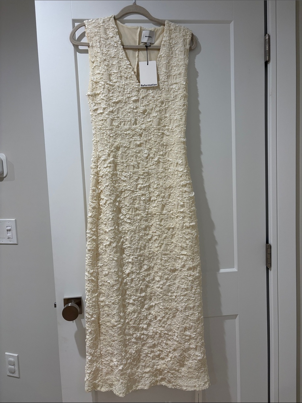 Reformation “palm knit dress”